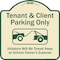 Signmission Designer Series-Tenant And Client Parking Violators Towed Away With Graph, 18" x 18", TG-1818-9751 A-DES-TG-1818-9751 - alternate 1